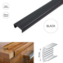 PVC U Section Melamine Furniture Plastic Edge Trim 18mm 2.6m long