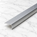 Aluminium Bullnose Stair Nosing 50 MM x 30 MM Curved Rounded Step Edge Trim in silver finish