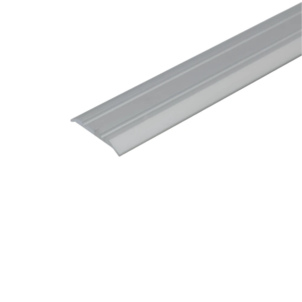 A12 25mm Silver Cayrus Aluminium Flat Door Threshold Striping