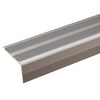 SA11 40 x 20mm Anodised Aluminium Non Slip Rubber Stair Nosing Edge Trim With Insert