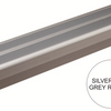 SA11 40 x 20mm Anodised Aluminium Non Slip Rubber Stair Nosing Edge Trim With Insert