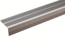 SA11 40 x 20mm Anodised Aluminium Non Slip Rubber Stair Nosing Edge Trim With Insert