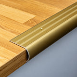 Aluminium Bullnose Stair Nosing Curved Metal Step Edge Trim 62mm x 38mm usage image 