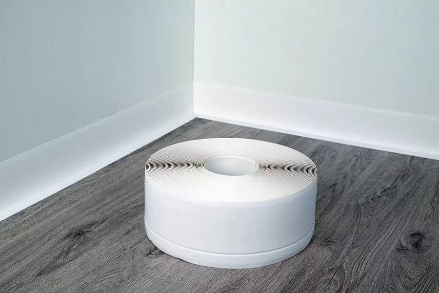Flexible PVC Skirting Board 100×25mm – 10m Soft Floor & Wall Edge Trim Roll