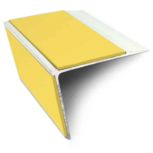 NSL28 Yellow DDA Compliant Aluminium Non Slip Stair Nosing Edge Trim With Pvc Insert